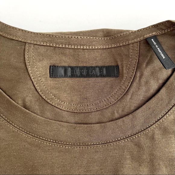 NWOT - Helmut Lang Standard Long-Sleeve T-Shirt in Olive - Picture 3 of 5